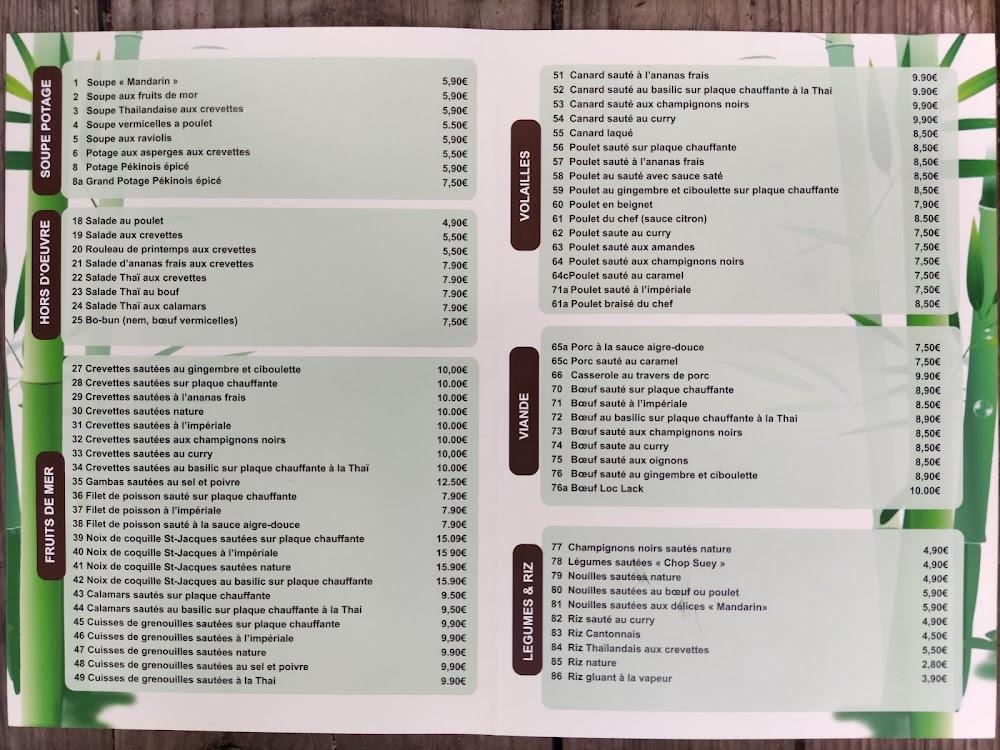 Nouveau Mandarin - Menu Image 2